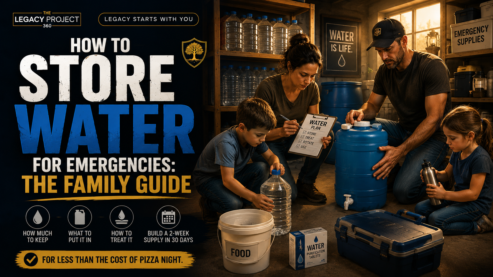 How to Store Water for Emergencies: The Family Guide