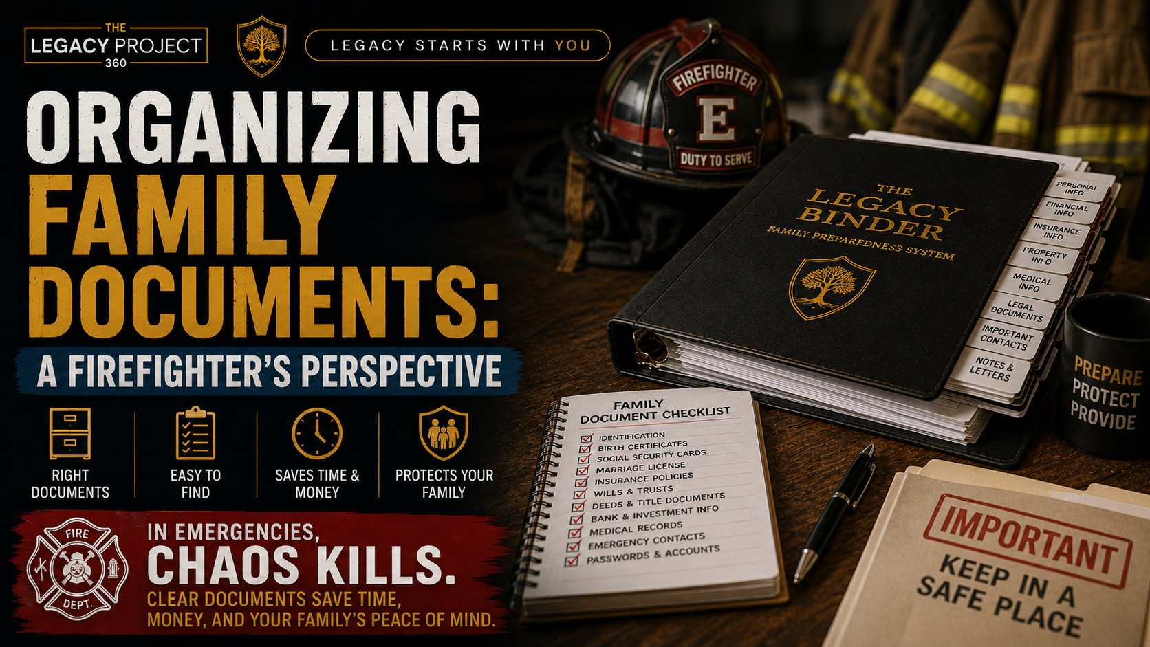Organizing Family Documents: A Firefighter's Perspective